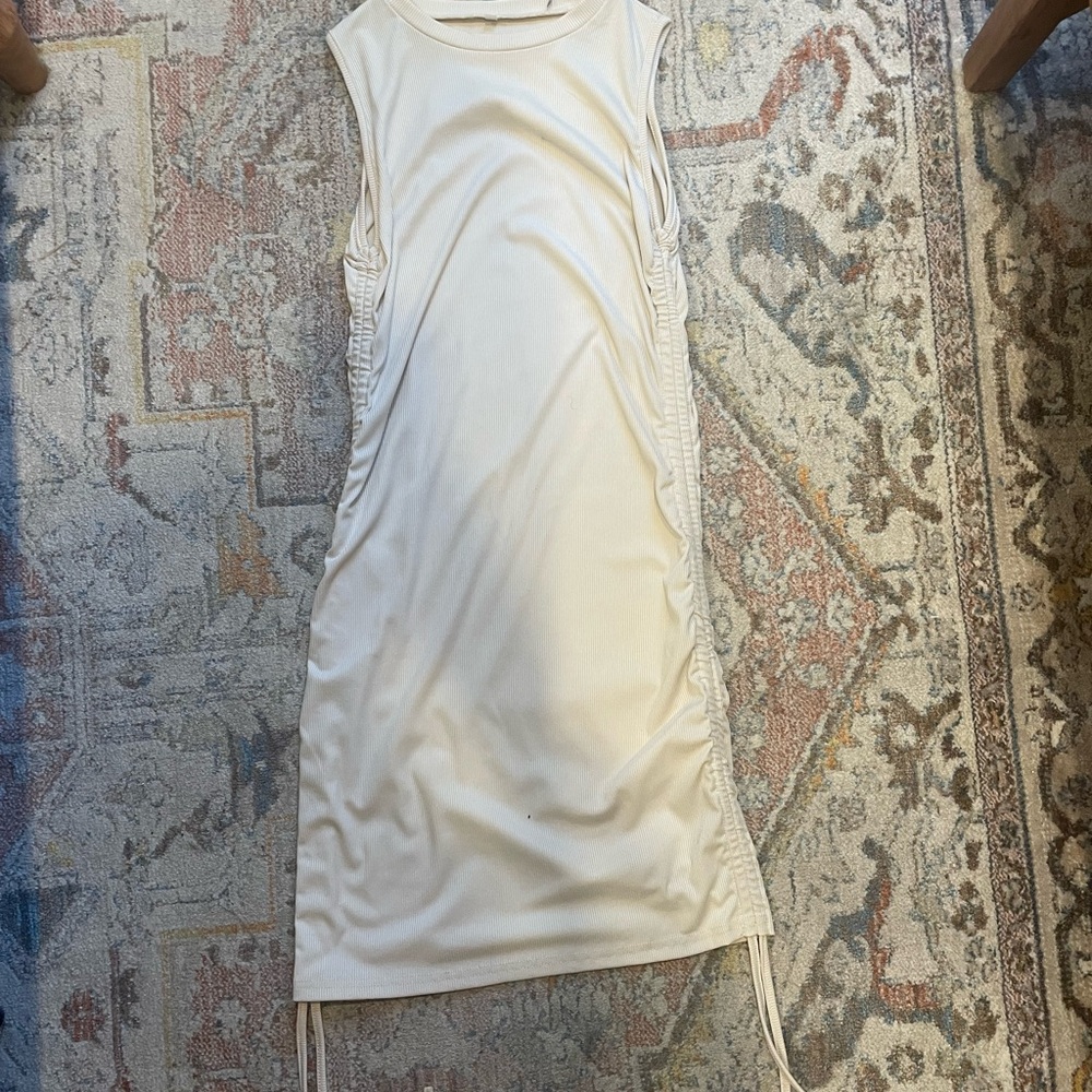 Cream body con dress